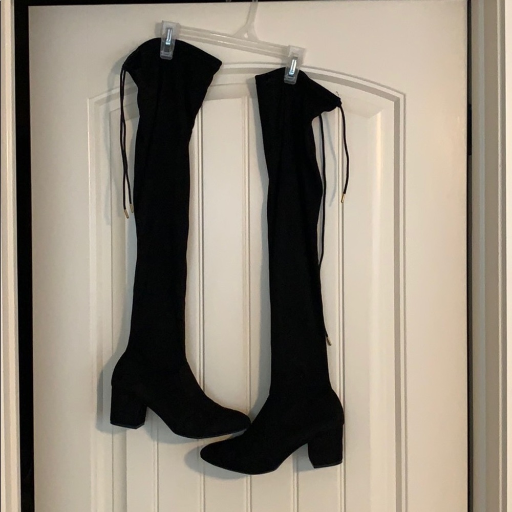 Black over the knee boots